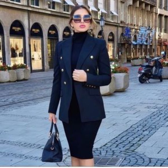 ZARA Double Breasted Blazer Balmain Style - Picture 6 of 8